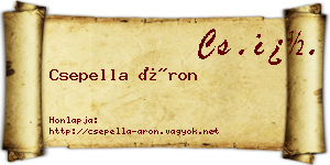 Csepella Áron névjegykártya