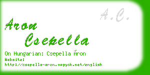 aron csepella business card