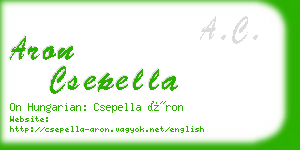 aron csepella business card